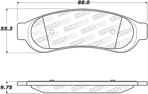 StopTech Street Brake Pads - 308.10670