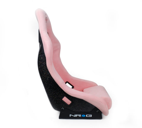 NRG FRP Bucket Seat Prisma Edition w/ Pearlized Back and Pink Alcantara (Medium) - FRP-303PK-PRISMA