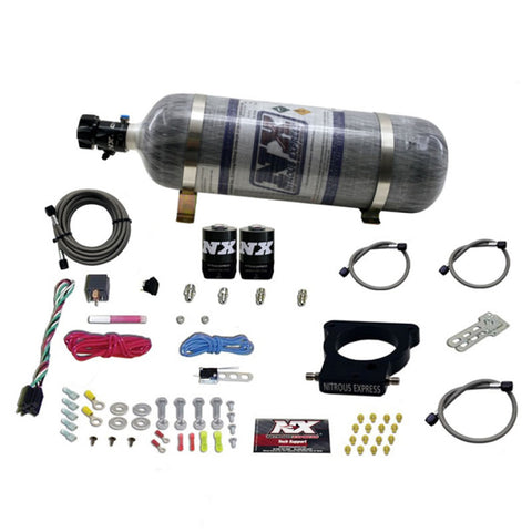 Nitrous Express GM LS 78mm 3-Bolt Nitrous Plate Kit (50-350HP) w/12lb Composite Bottle - 20935-12