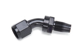 Russell Performance -8 AN 45 Degree Hose End Without Socket - Polished and Black - 615103