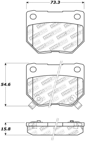 StopTech Street Touring 06-07 WRX Rear Brake Pads - 308.04610