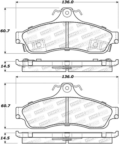 StopTech Street Brake Pads - Rear - 308.06280