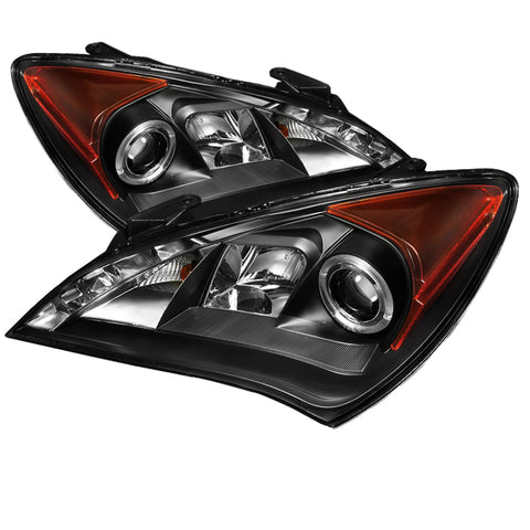 Spyder Hyundai Genesis 10-12 Projector Halogen Model- LED Halo DRL Blk PRO-YD-HYGEN09-DRL-BK - 5034250