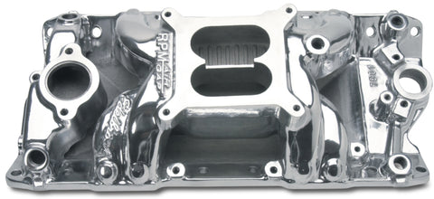 Edelbrock Polished S/B Chevy RPM Air-Gap Manifold - 75011