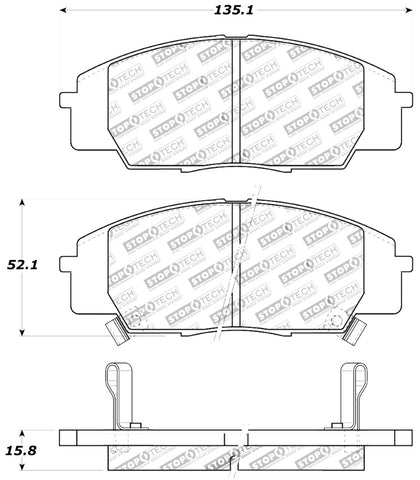 StopTech Performance 00-09 S2000/06+ Civic Si/02-06 RSX-S (non base) Front Brake Pads - 309.08290