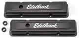 Edelbrock Valve Cover Signature Series Chevrolet 1959-1986 262-400 CI V8 Low Black - 4443