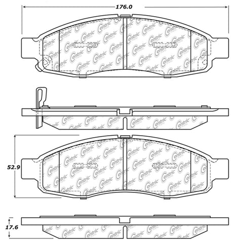 StopTech Street Touring 05 Nissan Titan Front Brake Pads - 308.11830