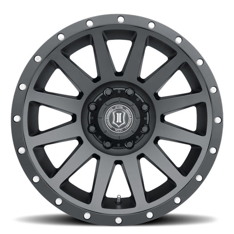 ICON Compression 20x10 8x170 -19mm Offset 4.75in BS 125mm Bore Satin Black Wheel - 2020108147SB