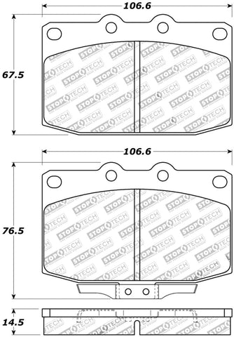 StopTech Street Touring 89-95 Mazda RX7 Front Brake Pads - 308.03310