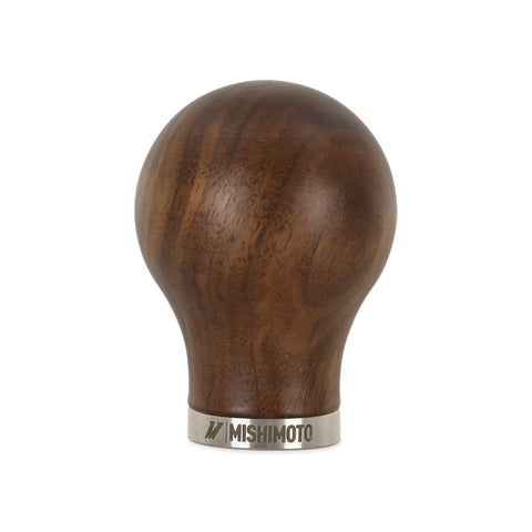 Mishimoto Round Steel Core Wood Shift Knob - Walnut - MMSK-WD-RWN