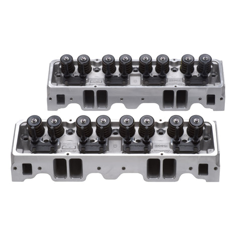 Edelbrock 1Pr Cyl Head E-210 SBC 64cc Perf RPM (Complete Pair) - 5085