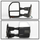 xTune 08-15 Ford F-250 SD Heated Adj LED Signal Chrome Mirrors - Smk (MIR-FDSD08S-G5-PW-RSM-SET) - 9943133