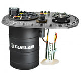 Fuelab Quick Service Surge Tank w/49442 Lift Pump & Dual 500LPH Brushed Pumps w/Controller -Titanium - 62711-3
