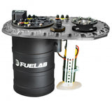 Fuelab Quick Service Surge Tank w/49442 Lift Pump & Single 500LPH Brushed Pump w/Controller-Titanium - 62711-2