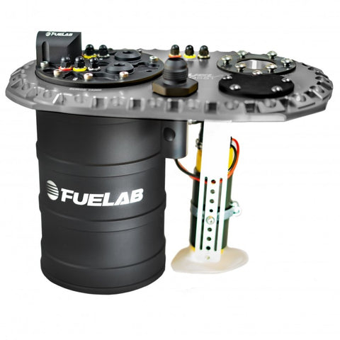 Fuelab Quick Service Surge Tank w/No Lift Pump & Twin Screw 500LPH Brushless Pump - Titanium - 62710-4