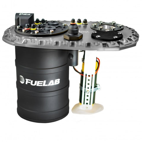 Fuelab Quick Service Surge Tank w/49614 Lift Pump & Dual 500LPH Brushed Pumps w/Controller -Titanium - 62713-3