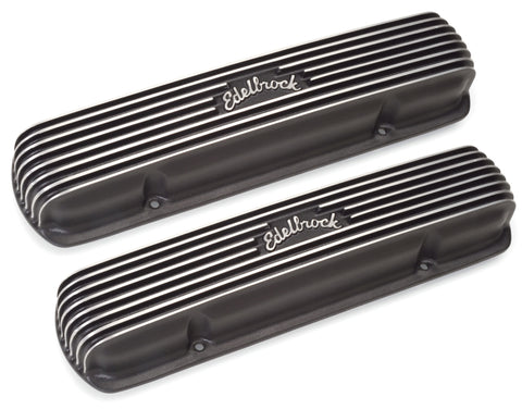 Edelbrock Valve Cover Classic Series Pontiac 1962-1979 301-455 CI V8 Black - 41303