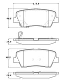 StopTech Sport Brake Pads w/Shims and Hardware - 309.12840