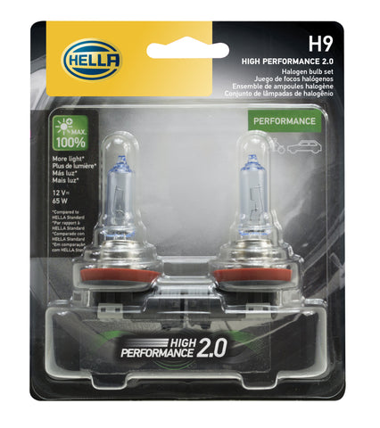 Hella H9 12V 65W PGJ19-5 HP 2.0 Halogen Bulbs - H9 2.0TB