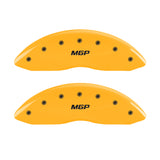 MGP 4 Caliper Covers Engraved Front & Rear GMC Yellow Finish Black Char 2008 GMC Envoy - 34004SGMCYL