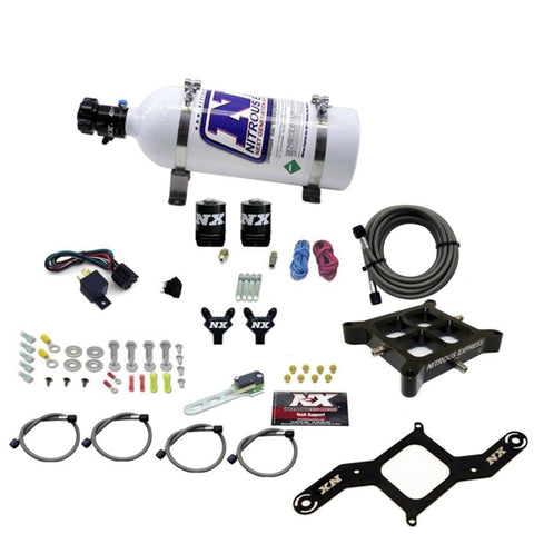 Nitrous Express 4150 Billet Crossbar Pro-Power Nitrous Kit (100-500HP) w/5lb Bottle - 60542-05