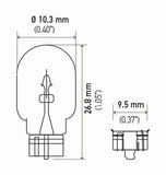 Hella Bulb 158 12V 3W W21X95D T325 Dot (2) - 158TB