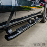 Westin 19-20 Chevrolet Silverado/GMC Sierra 1500 Double Cab PRO TRAXX 5 Oval Nerf Step Bars - Black - 21-54125