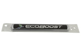 Ford Racing Black/Silver EcoBoost Emblem 3-1/2in x 9/16in - Set of 2 - M-1447-EBBLK