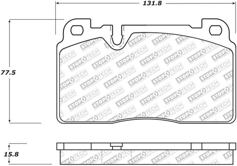 StopTech 07-15 Audi Q7 Street Select Brake Pads - Front - 305.16630
