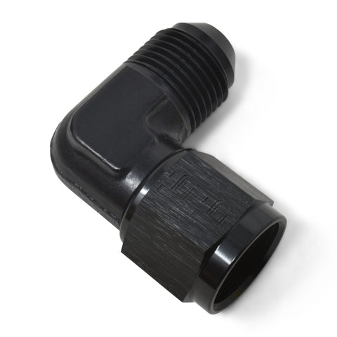 Russell Performance -8 AN 90 Degree Male AN to Female AN Fitting (Black) - 614807