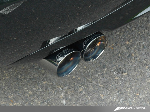 AWE Tuning Audi B7 A4 3.2L Track Edition Quad Tip Exhaust - Diamond Black Tips - 3040-43010