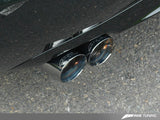AWE Tuning Audi B7 A4 3.2L Touring Edition Quad Tip Exhaust - Diamond Black Tips - 3040-43012