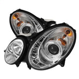 Spyder Mercedes Benz E-Class 03-06 Projector Headlights Halogen - DRL Chrm PRO-YD-MBW21103-DRL-C - 5017499