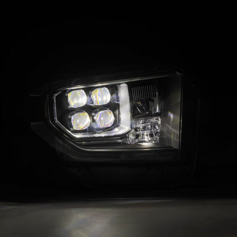 AlphaRex 14-21 Toyota Tundra NOVA-Series LED Proj Headlights Blk w/Actv Light & Seq. Sig + DRL - 880833