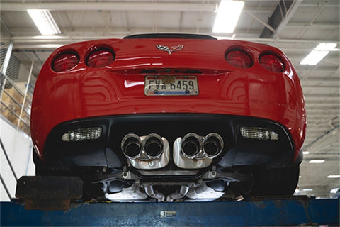 Corsa 06-13 Chevy Corvette C6 Z06 7.0L / 09-13 ZR1 6.2L Polished AxleBack Exhaust w/4.5in Twin Tips - 21077