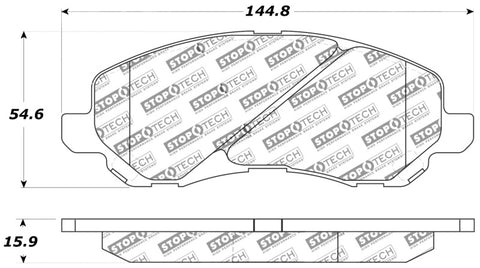 StopTech Performance 07-10 Jeep Compass/Patriot / 01-09 Mitsubishi Eclipse Front Brake Pads - 309.08660