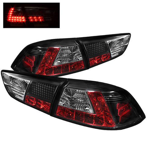 Spyder Mitsubishi Lancer/Evolution X 08-14 LED Tail Lights Blk ALT-YD-MITEVO1008-LED-BK - 5030375