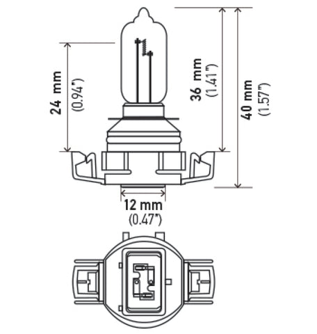 Hella H16/9009 12V 35W Xenon White XB Bulb (Pair) - H71071282