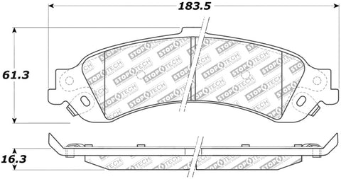 StopTech Street Select Brake Pads - Front/Rear - 305.08340