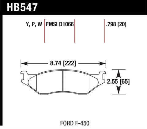 Hawk Ford Truck DTC-30 Front Race Pads - HB547W.798