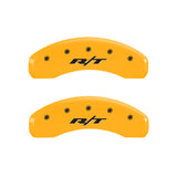 MGP 4 Caliper Covers Engraved Front & Rear RT1-Truck Yellow finish black ch - 55001SRT1YL