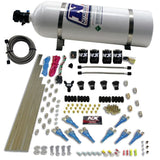 Nitrous Express Pro-Shk/Gas 4 Solenoids Nitrous Kit (200-600HP) w/15lb Bottle - 92006-15