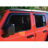 Westin 2018-2019 Jeep Wrangler JL Wade Slim Wind Deflector 2pc - Smoke - 72-51468