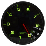 Autometer Spek-Pro Gauge Tachometer 5in 8K Rpm W/Shift Light & Peak Mem Black/Smoke/Black - P23852