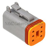 NAMZ Deutsch DT Series 6-Wire Plug & Wedgelock - Grey (Repl. HD 72136-94GY) - DP-6G