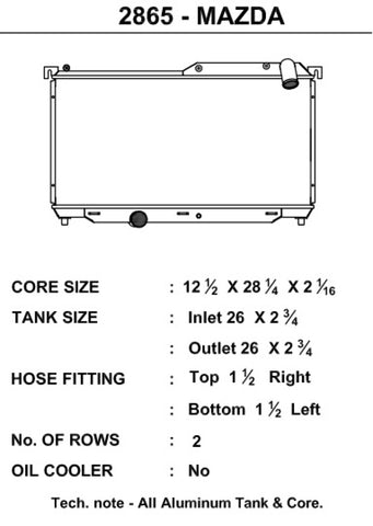 CSF 92-97 Mazda RX-7 Radiator - 2865