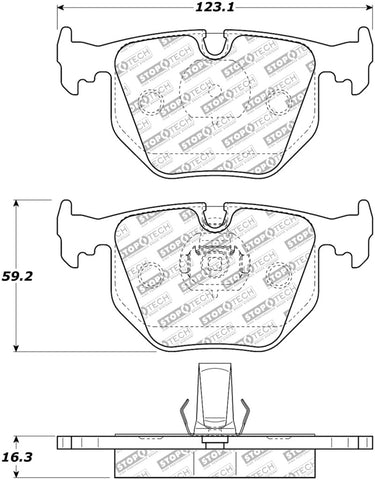 StopTech Street Select Brake Pads - Front - 305.06830