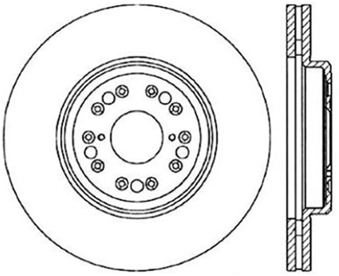 StopTech Sport Slotted (CRYO) 95-00 Lexus LS Front Right Rotor - 126.44107CSR