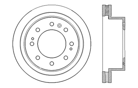 StopTech Slotted & Drilled Sport Brake Rotor - 127.66074R