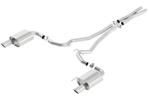 Borla S-Type Cat-Back 15-17 Ford Mustang GT 5.0L V8 MT/AT 2.5in pipe 4in tip - 140590